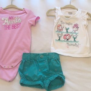 6-12m Gymboree outfit + 6-9 mCat & Jack onesie